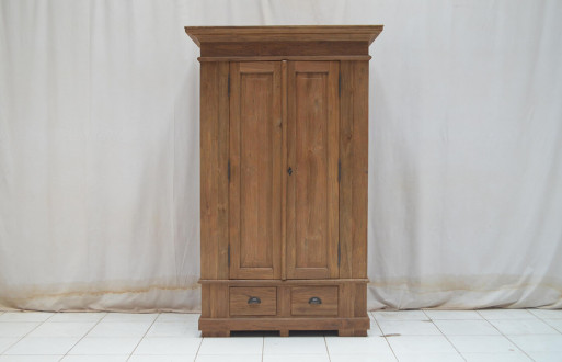 Kleiderschrank Riva Small Teakholz Massivholz | massive-moebel.com