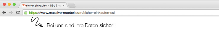 SSL sicher einkaufen massivemoebel