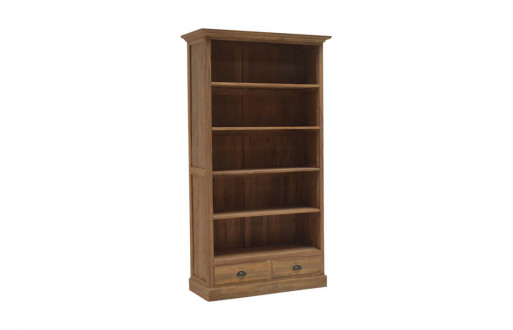 Bücherschrank AB 801 Renkum Massivholz Teak side2