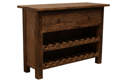 Sideboard-Massivholz-Wein